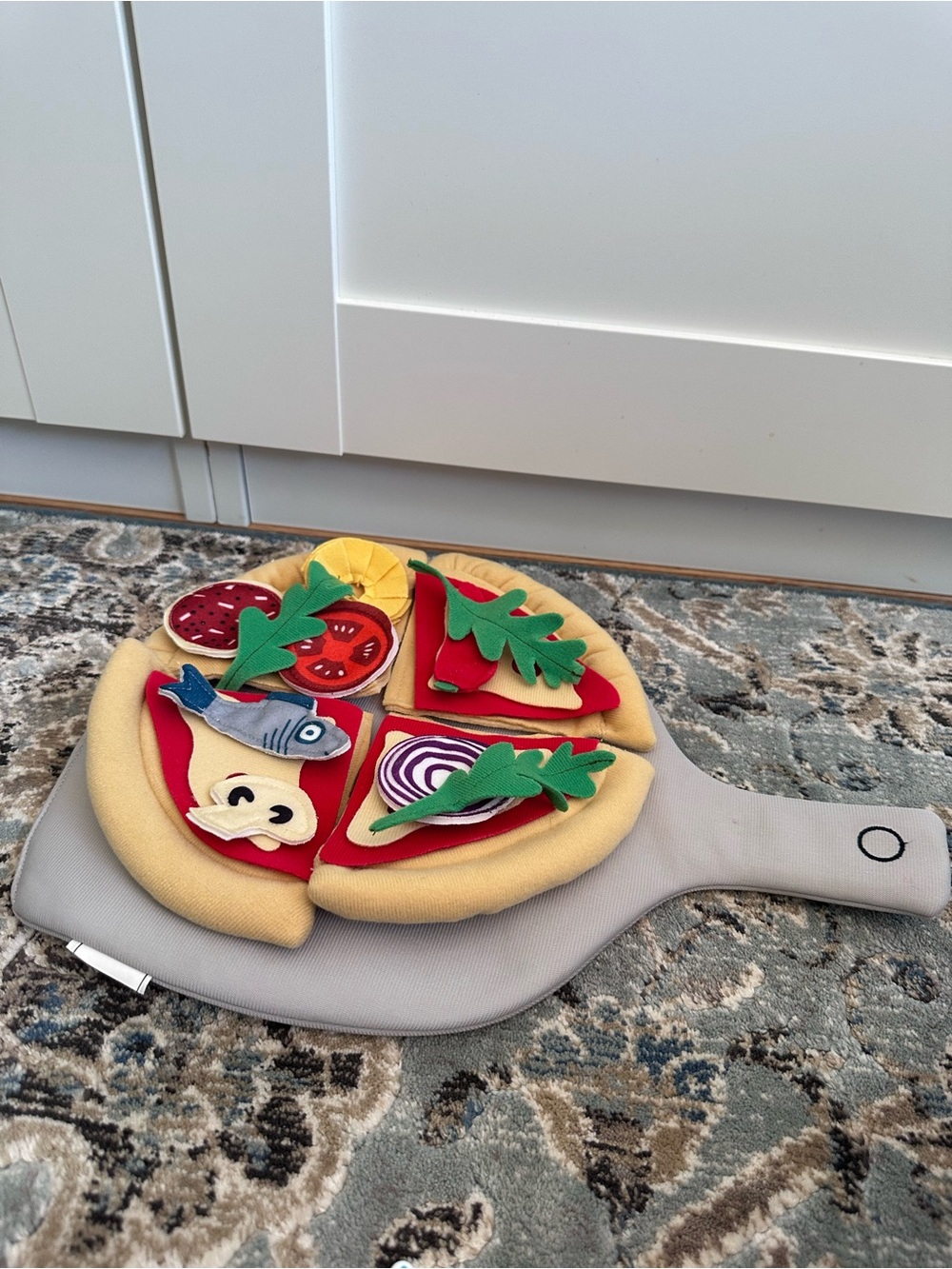 IKEA Felt Pizza Playset in Yellow, Red, Green and Blue